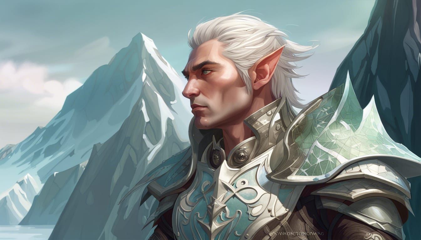 Elf Warrior in Arctic Regalia