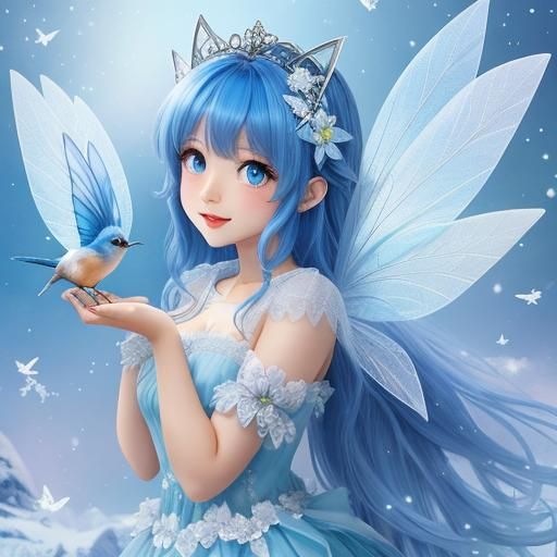 Mystical Bluebird Fairy
