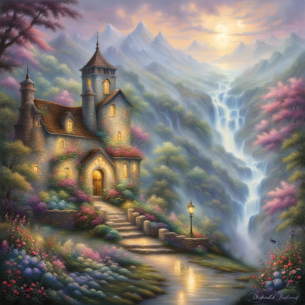 Ethereal Esmeralda in Whimsical Misty Landscapes