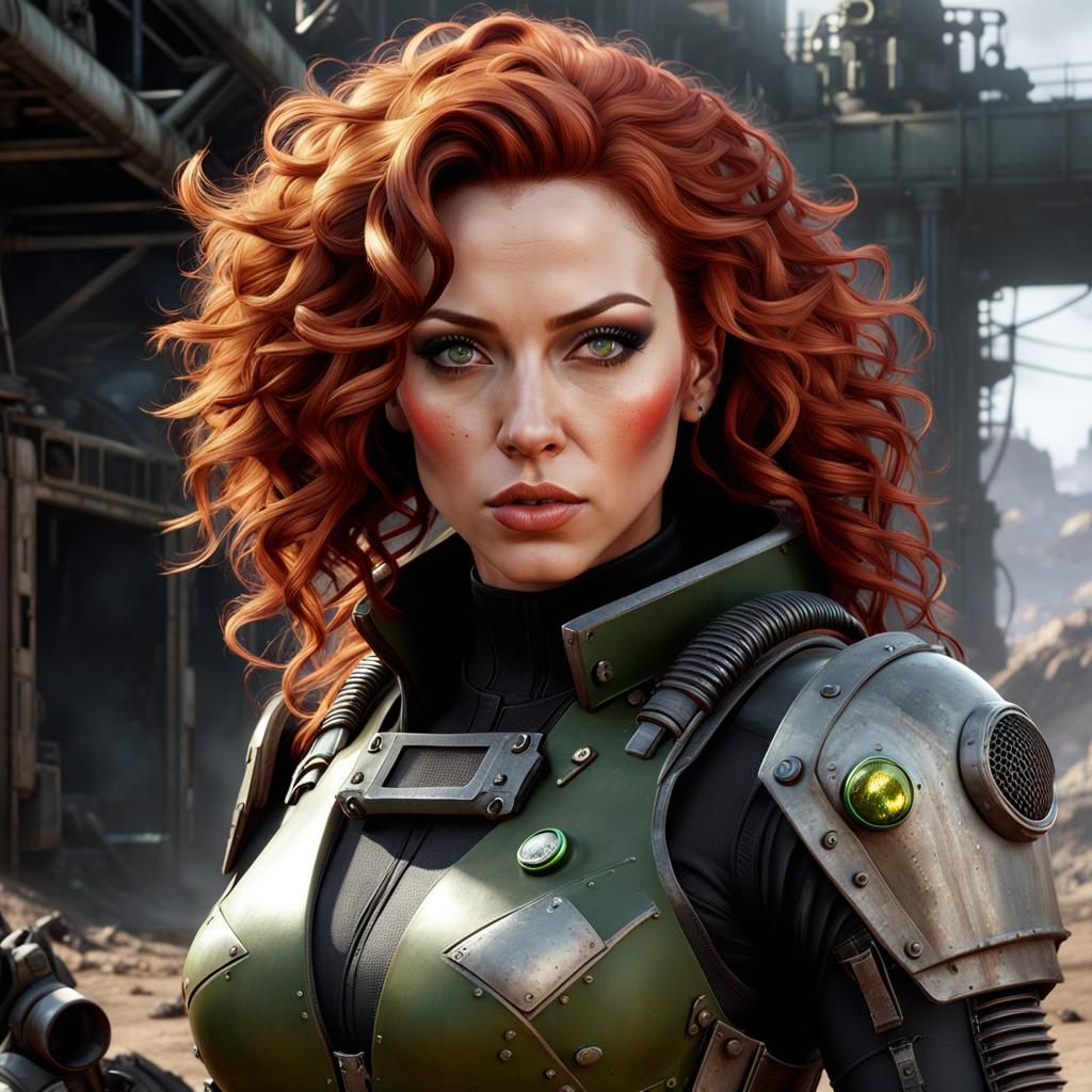 Lady Warrior of the Brotherhood in Fallout Apocalypse