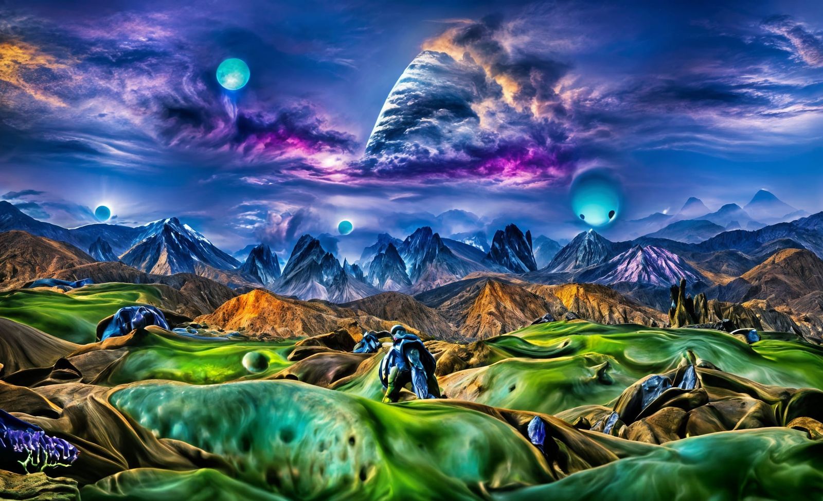 Otherworldly Exoplanet Landscapes in Vibrant Colors