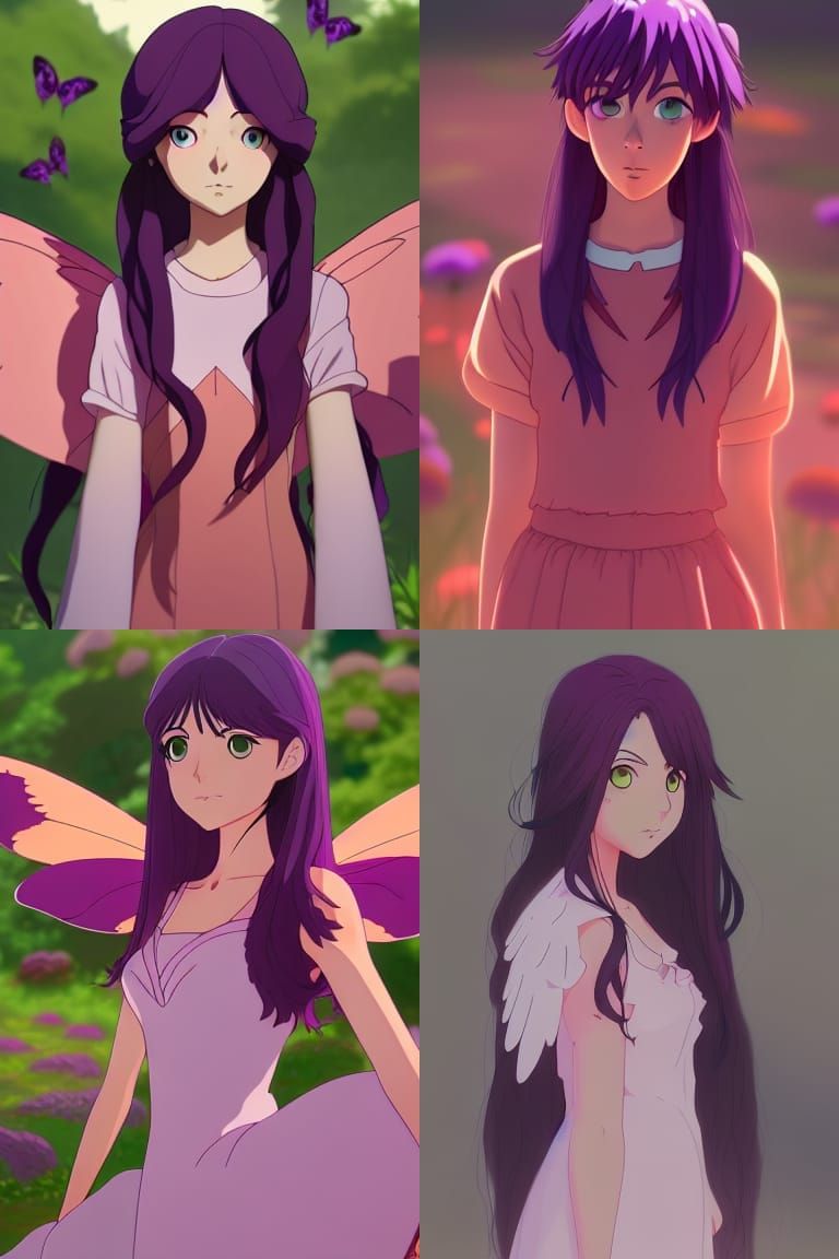 Ethereal Fairy Girl in Vibrant Studio Ghibli Style