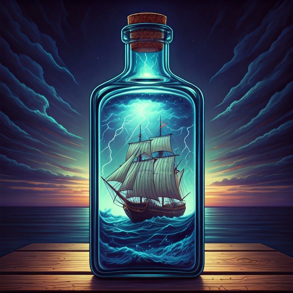 Ship on the Ocean or in the Bottle