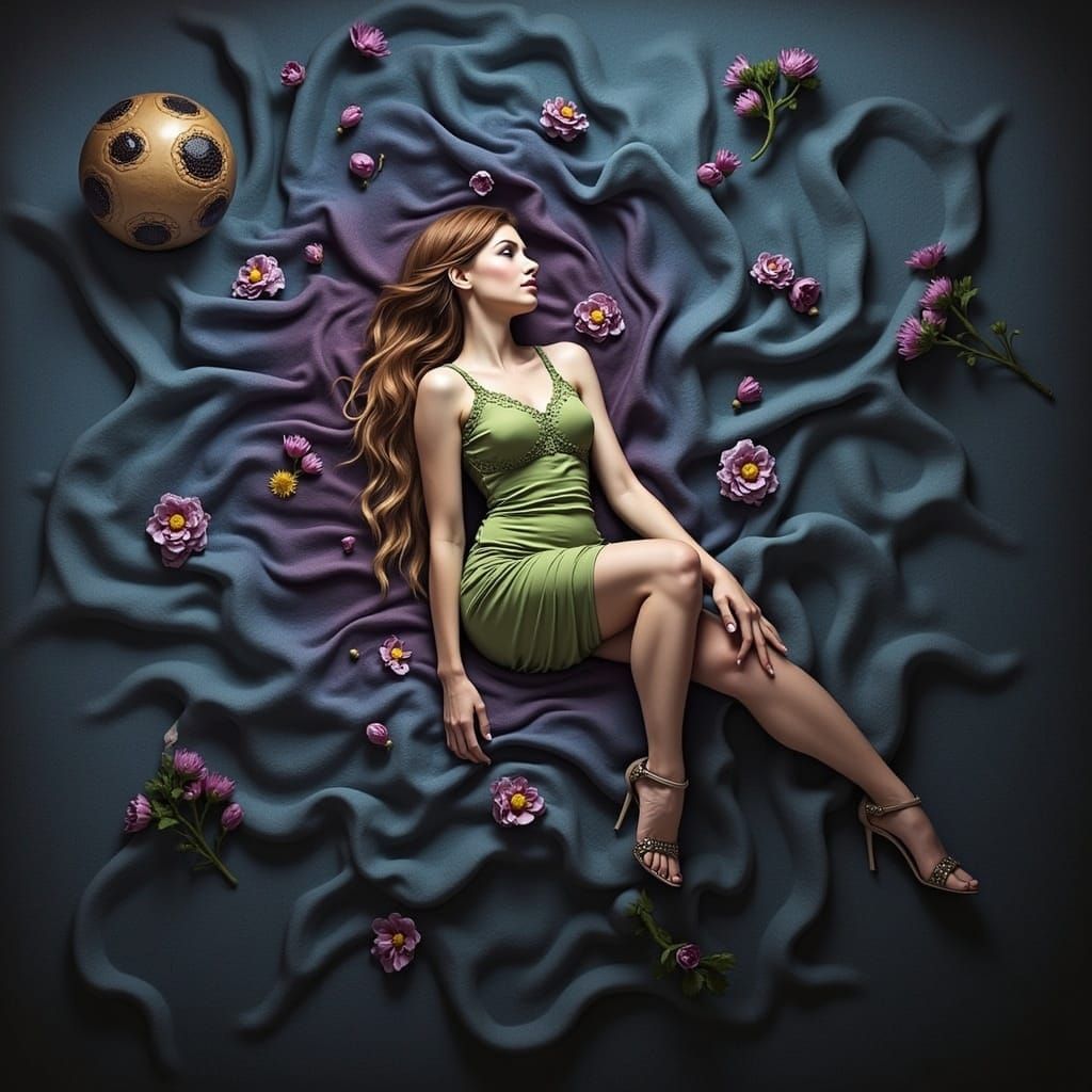 Dreamscape of Midnight Blooms in a Fragrant Nightmare