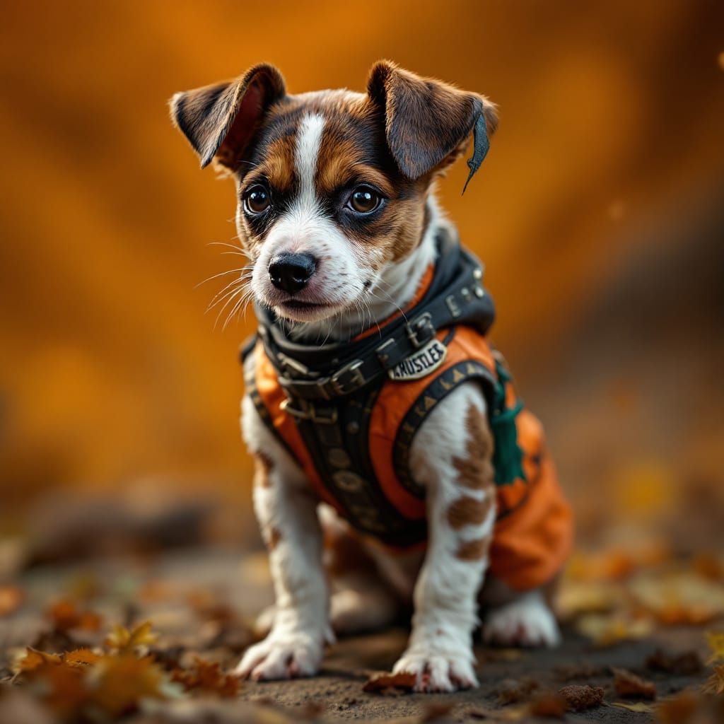 Jack Russell Puppy Steals the Ring as Halloween Wrestler