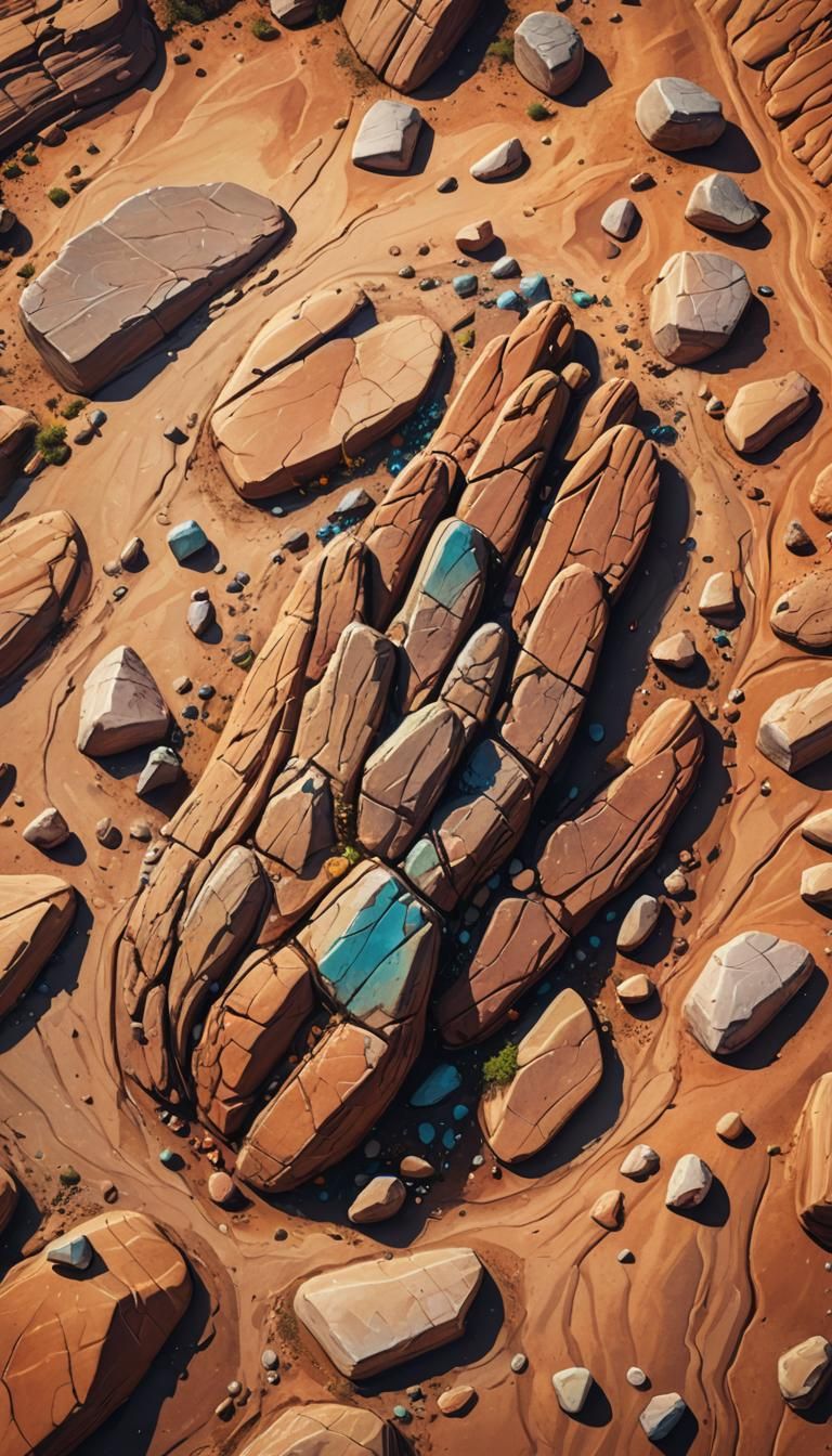 Rock King Ruling the Desert in Vibrant, Hyperrealistic Detai...