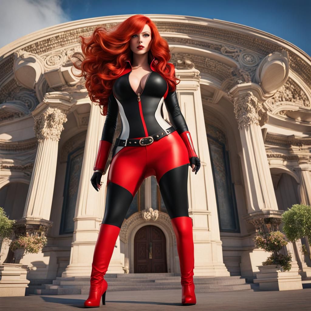 Gigantic Red Headed Goddess Reigns from Great Height