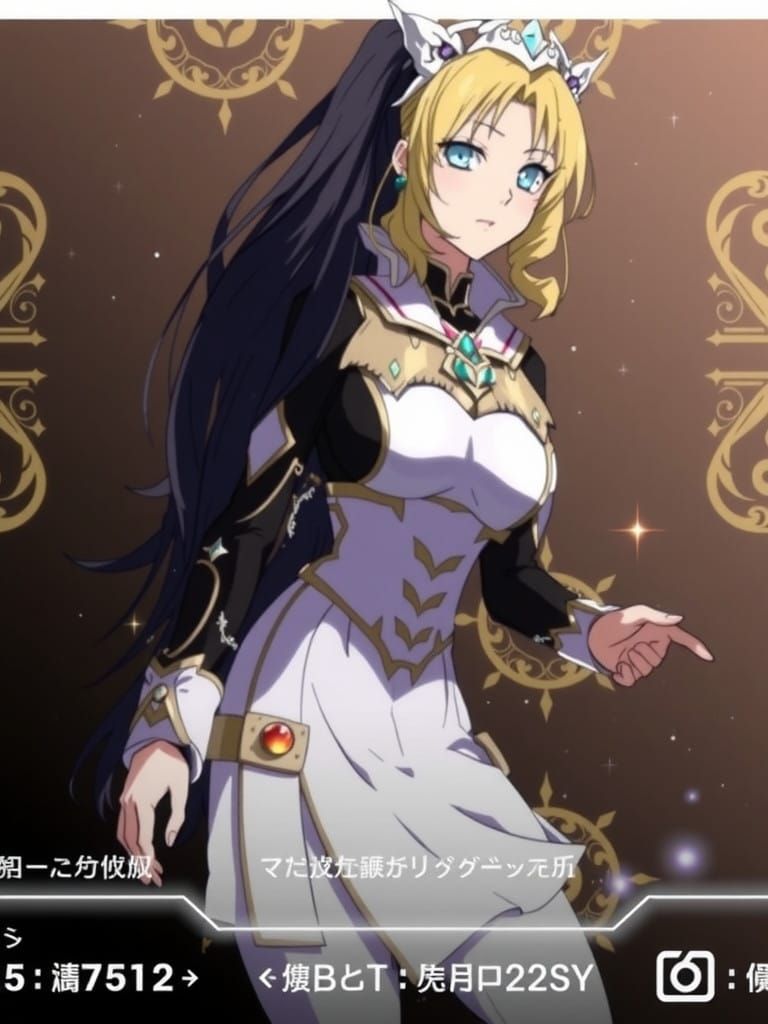 Elegant Female Saint Seiya Champion in Vibrant Galactic Tour...