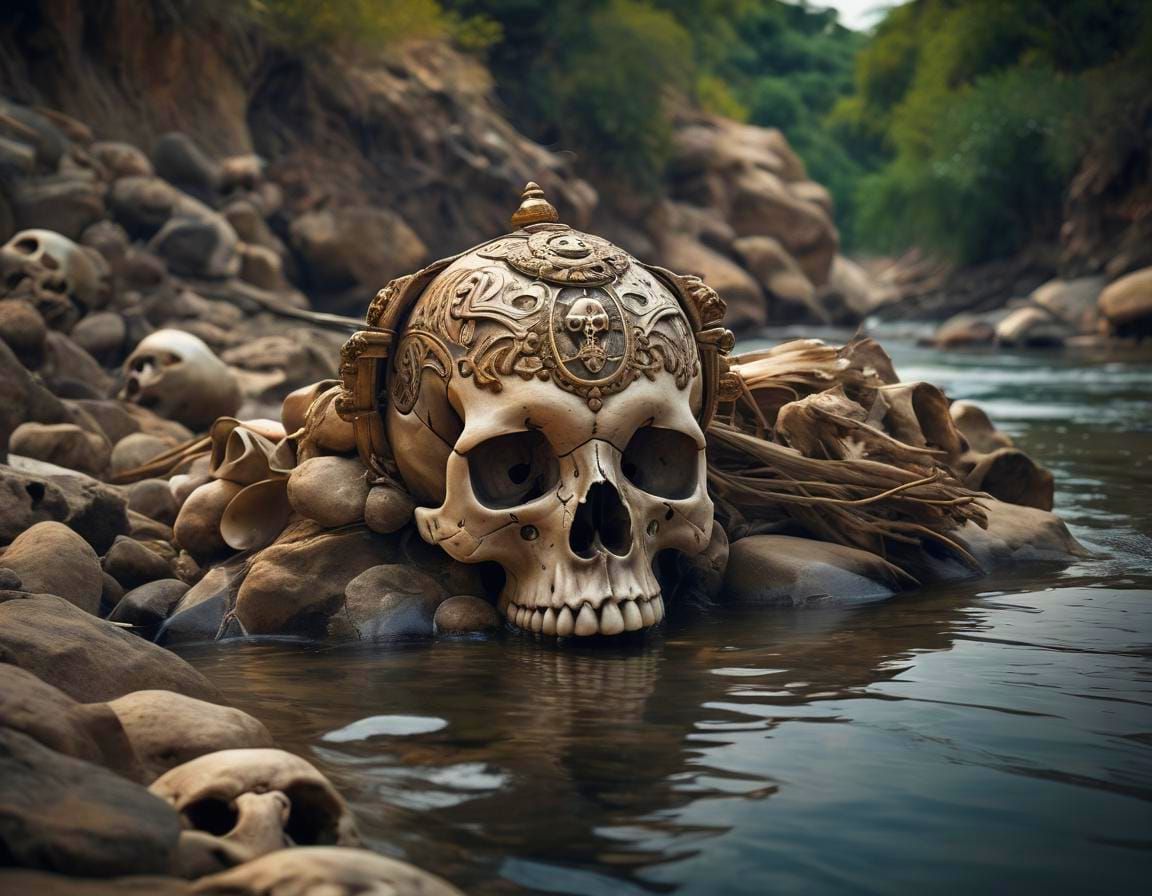 Mexican River Relic in Skull Form
