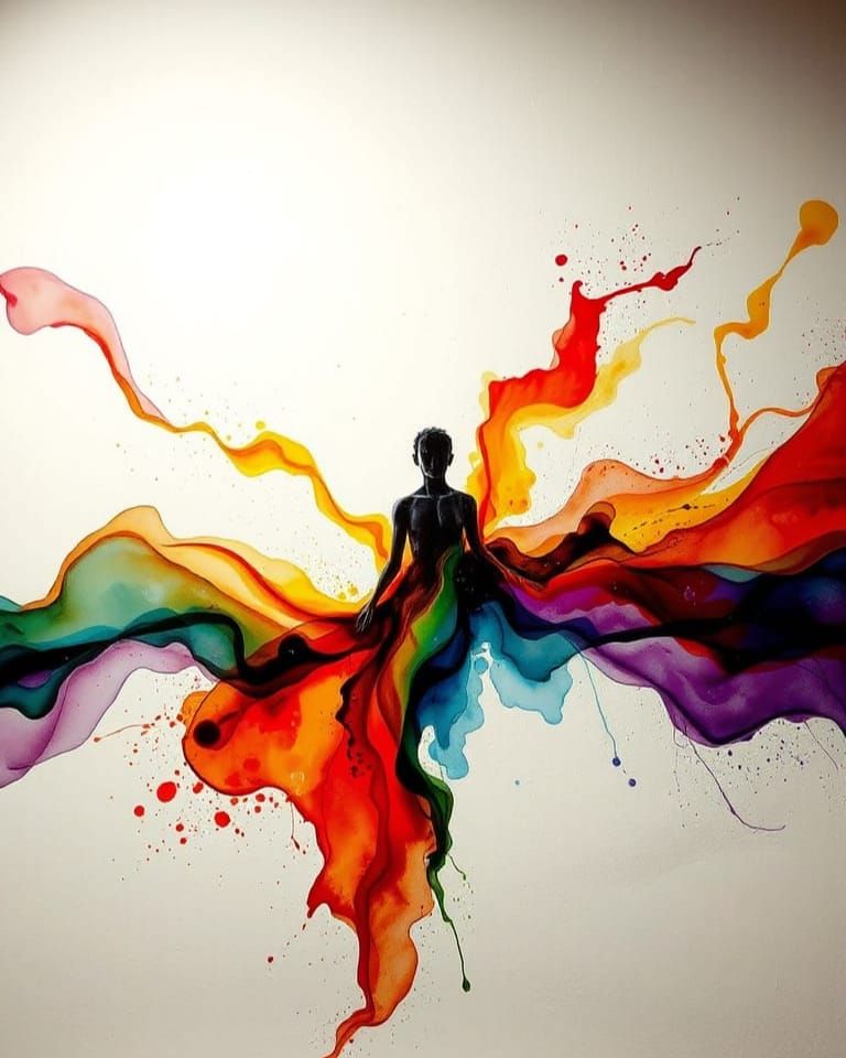 Abstract Alcohol Ink Artwork Expressing Doubt