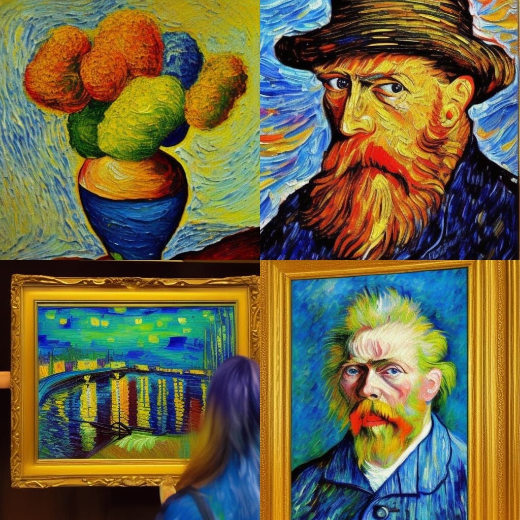 Neo-Impressionist Expressionist Oil Painting in the Style of...