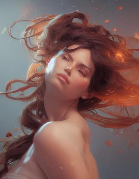 Ethereal Concept Art Portrait in Triadic Colors