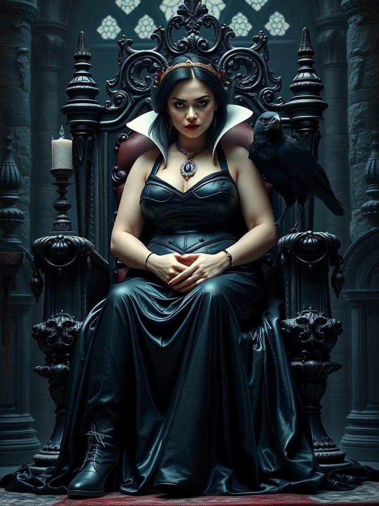 Gothic Princess Snow White in Dark Castle Attire