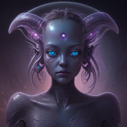 Breathtaking Alien Portrait in Vibrant Colors