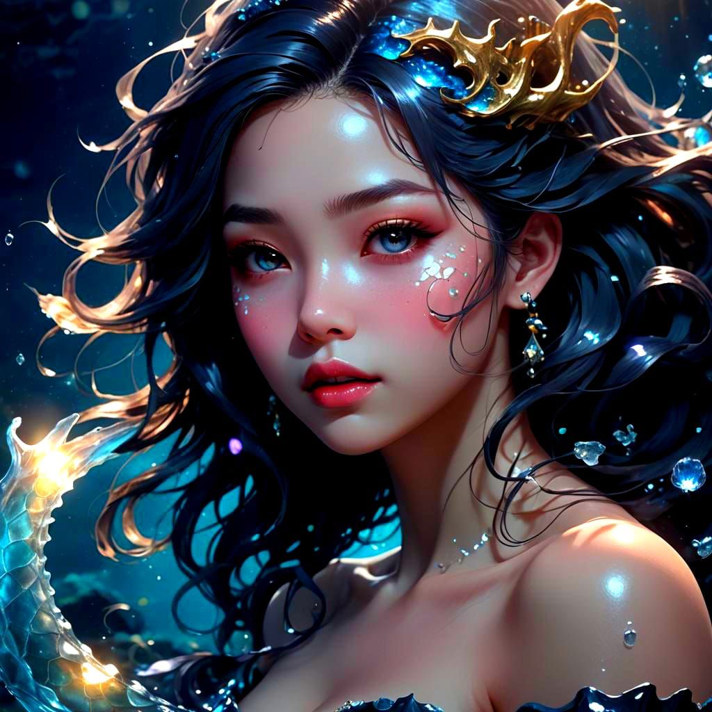 Dark Mermaid Lures Sailors to Doom with Deadly Kiss