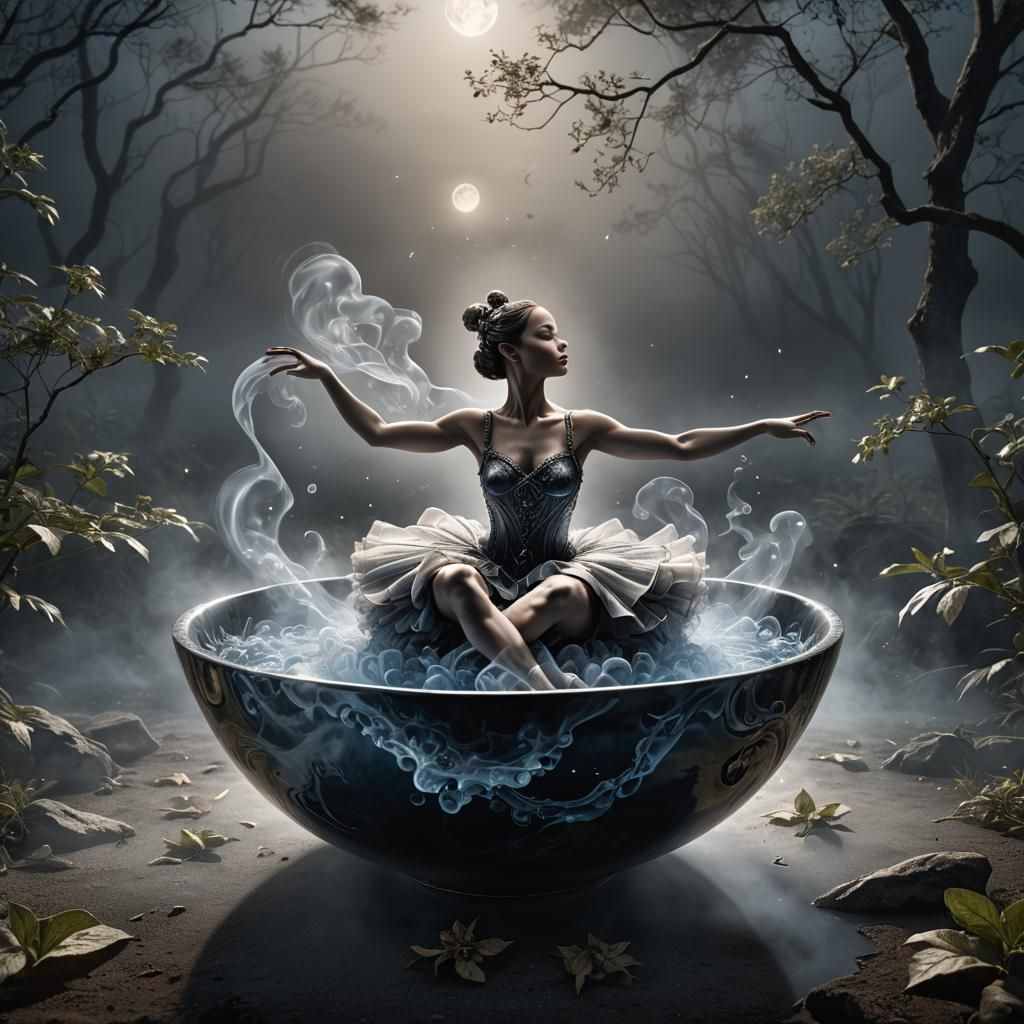 Whispering Ballerina in Lunar Glow