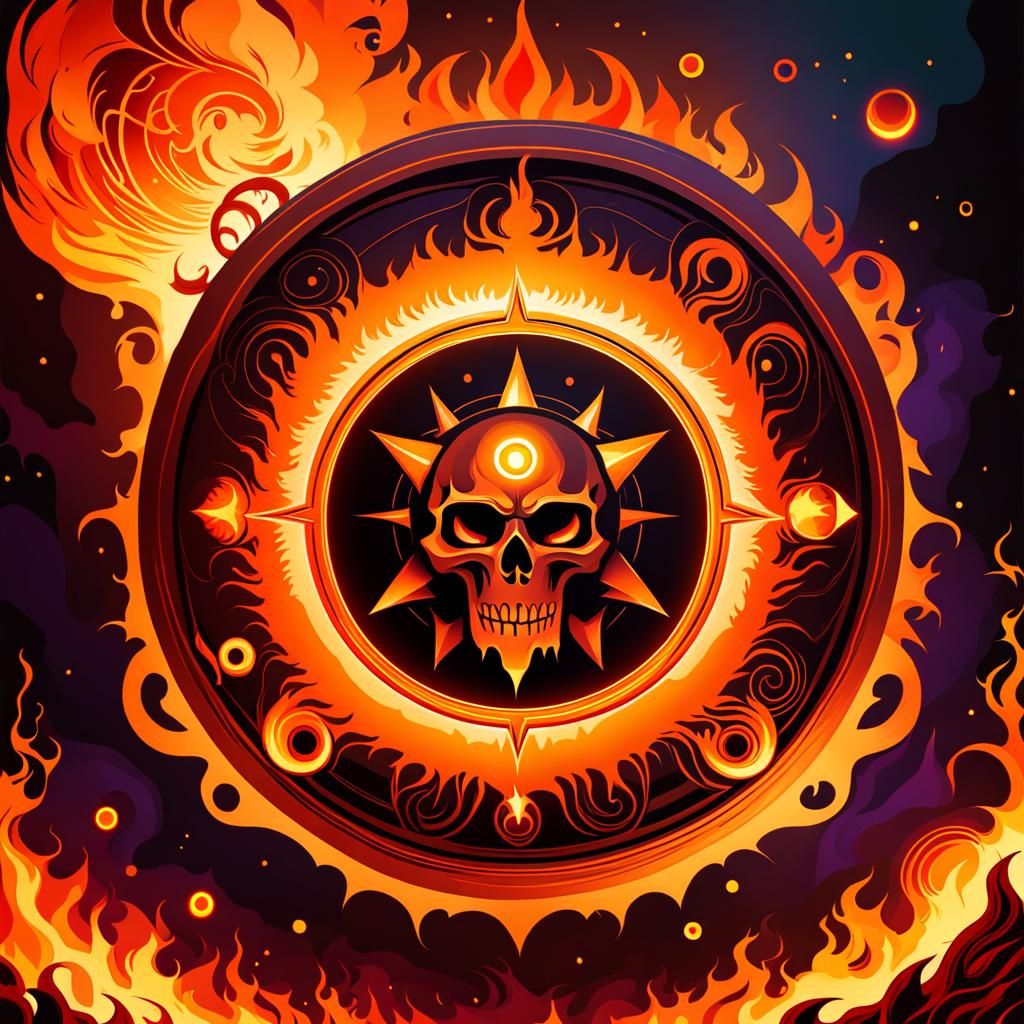 Dark Rituals of the Infernal Tome in Exquisite Art