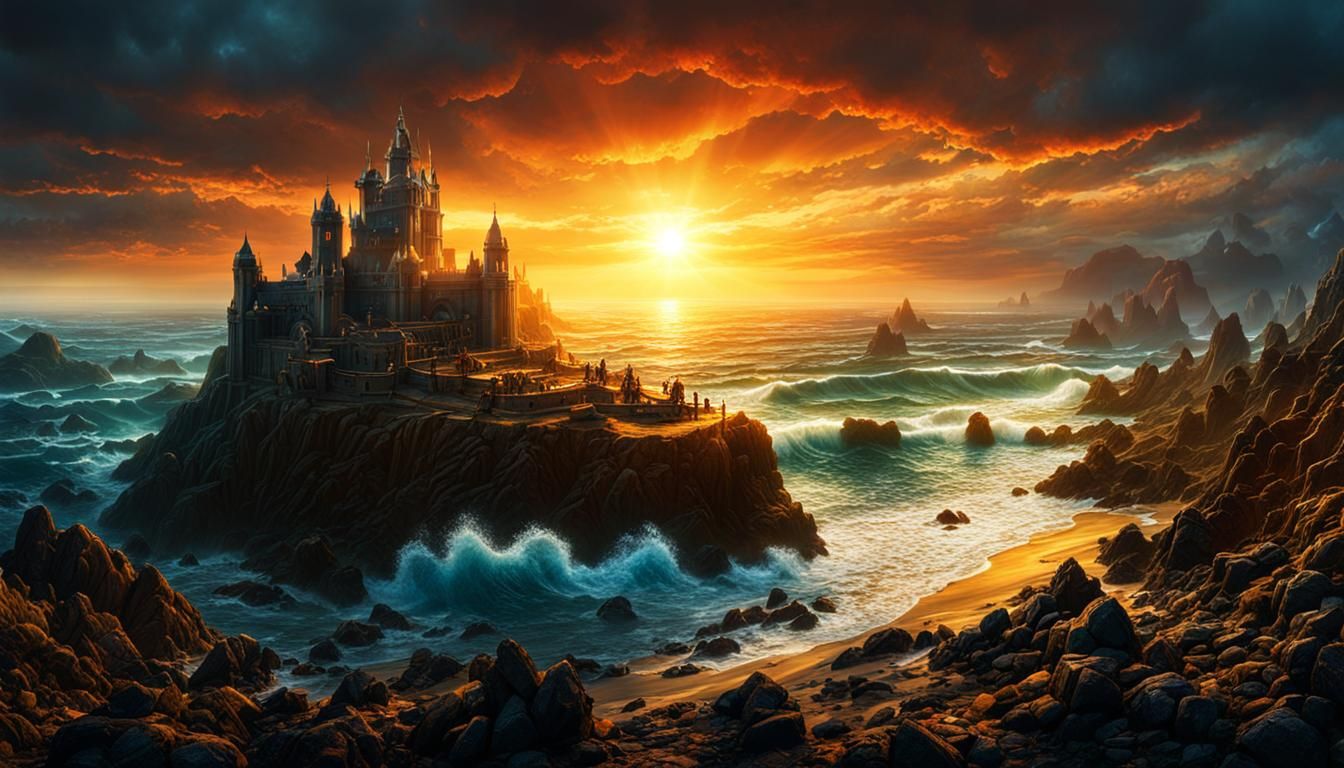 Vibrant Seaside Masterpiece