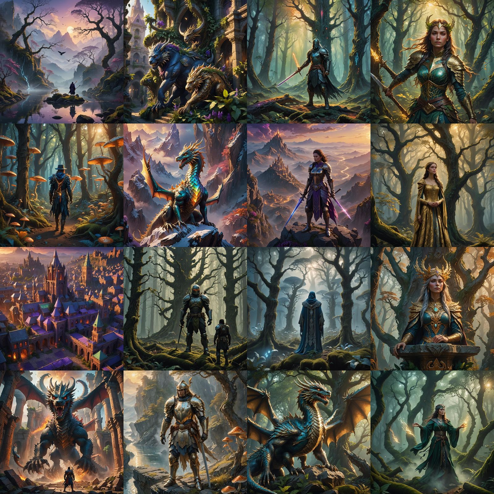 Surreal Fantasy Landscape in Deep Color and Intricate Detail