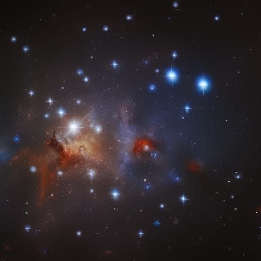 nebula in starry sky