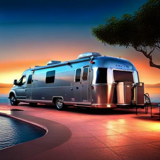 Scenic Coastal Morning in a Luxurious Motorhome