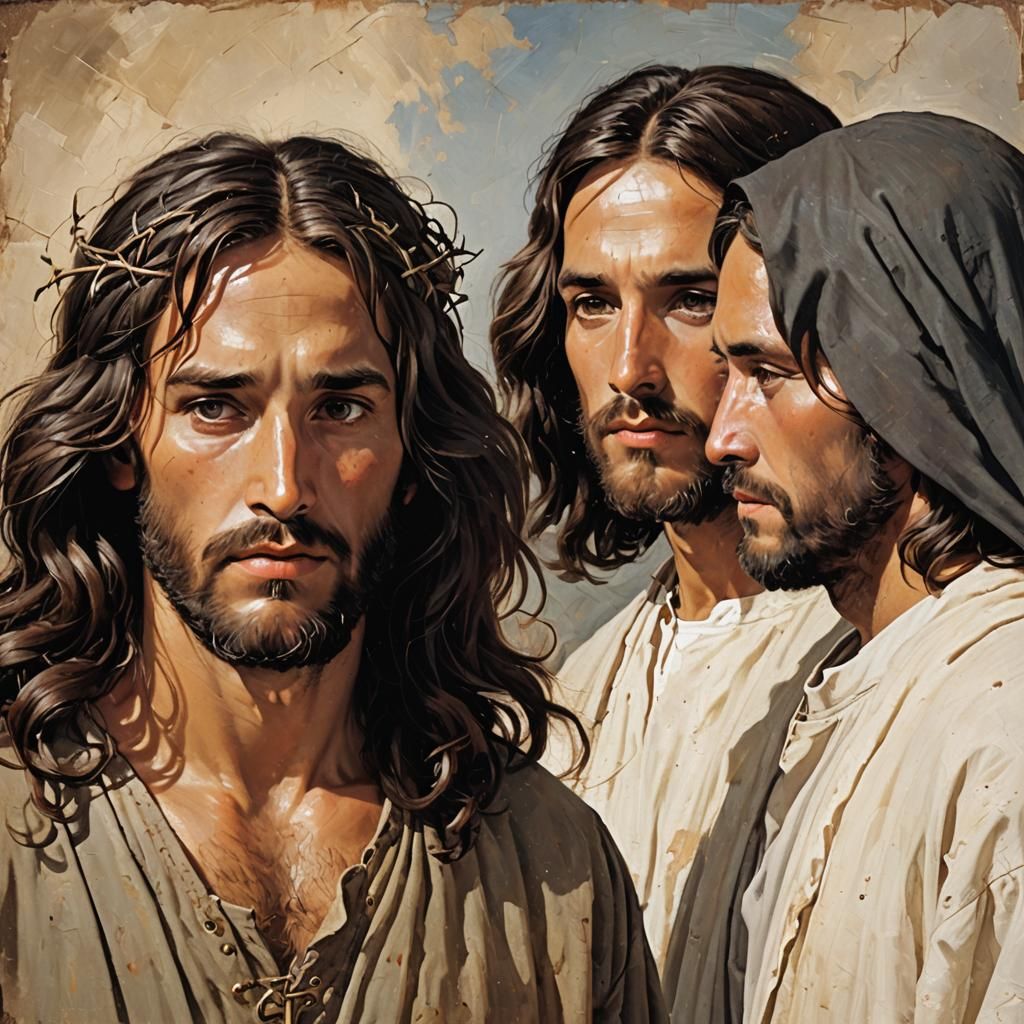 Bearded Figure of Jesus Christ in Classic Style