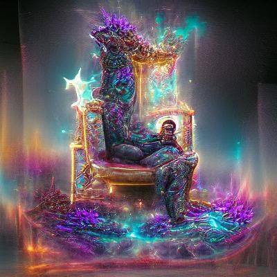 The king on his great throne
