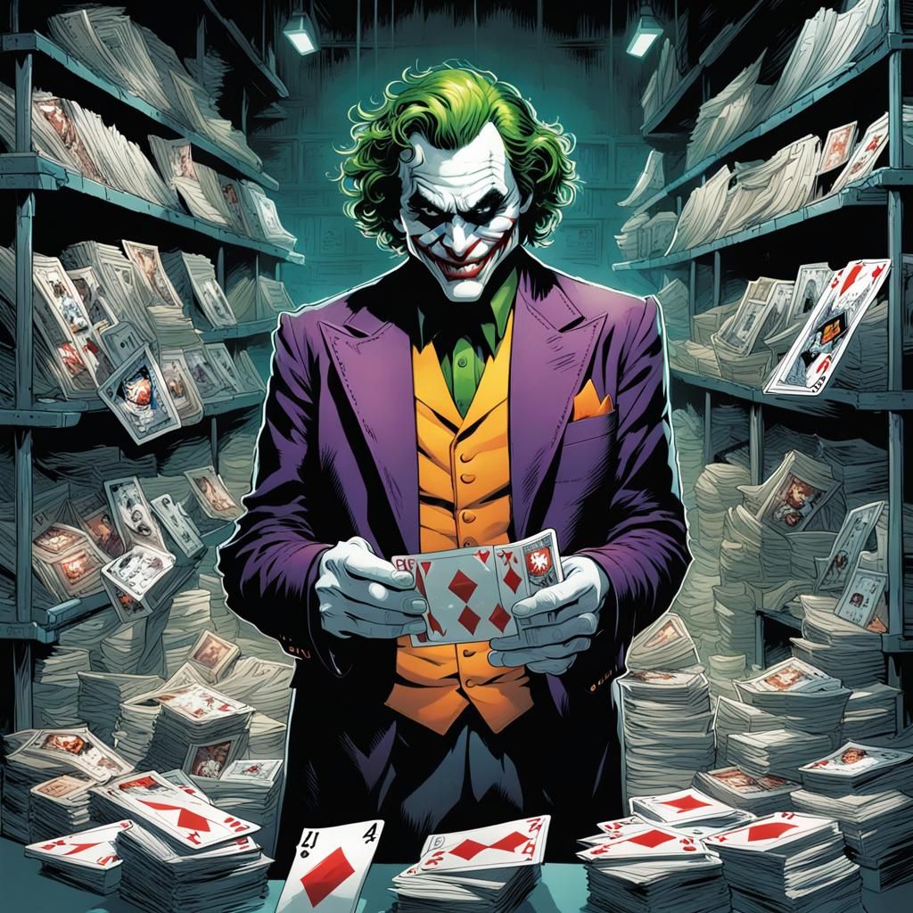 Joker Surrounded by Factory Machinery