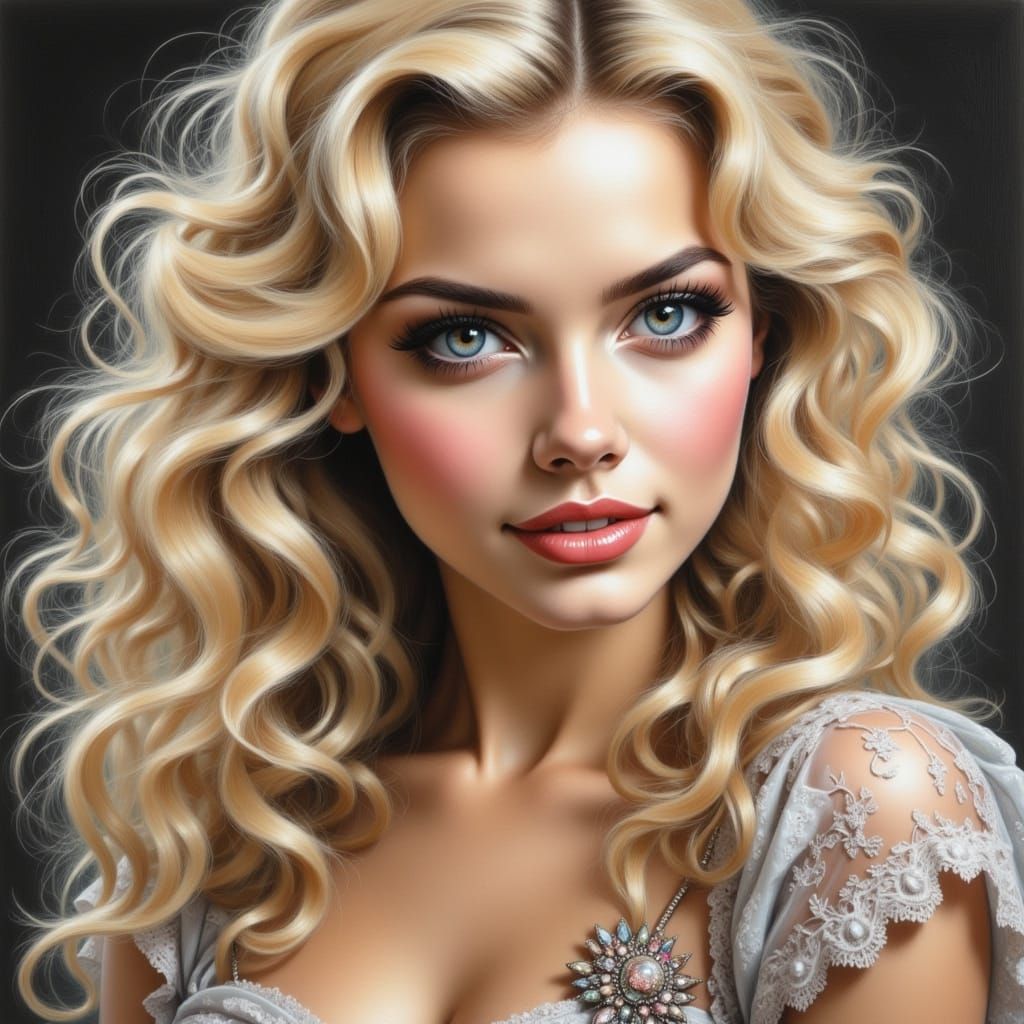 <lora:PinupFlux:1.0> <lora:Beautiful women:1.0> <lora:CPCflux:1.0> Close-up, white background, retro, cute girl in a dre...