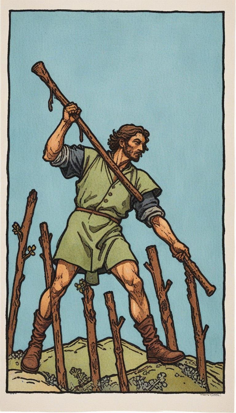 Heroic Warrior Defies Nature's Reclamation