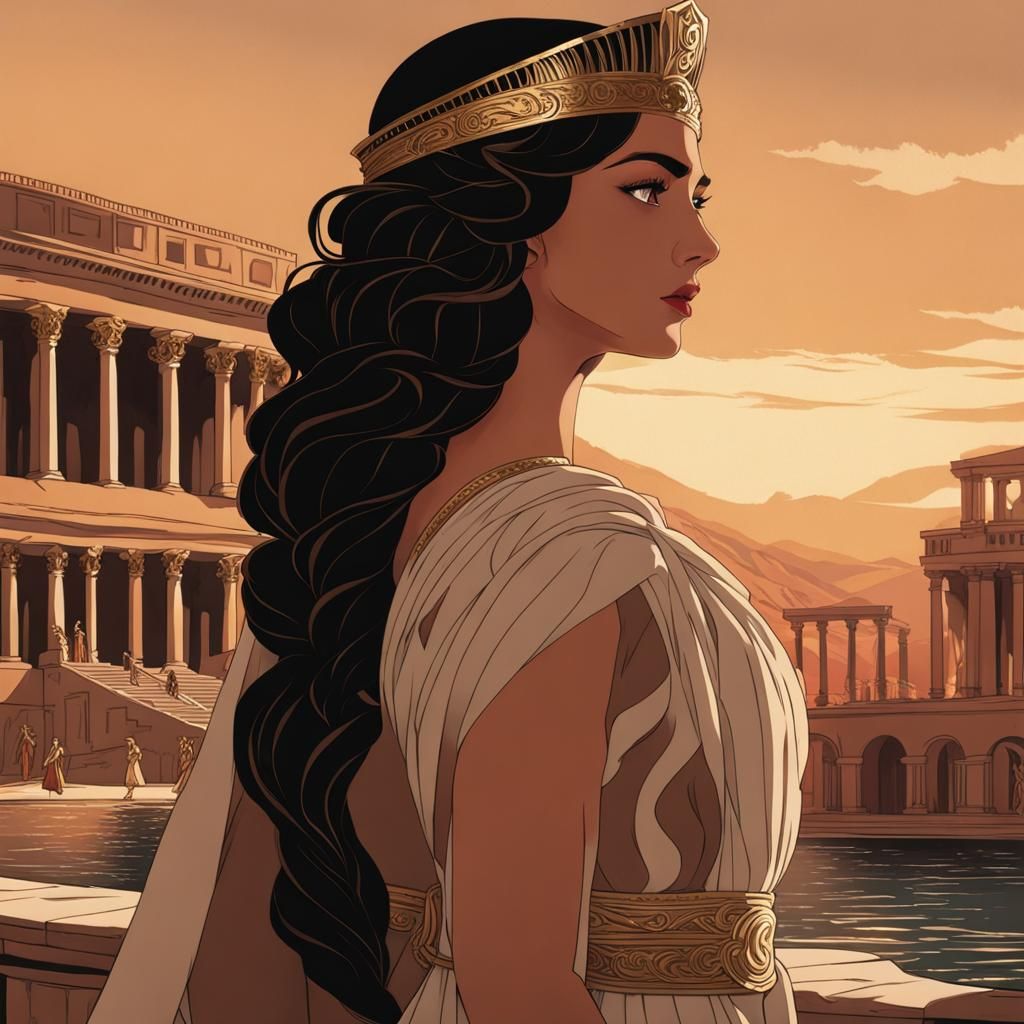 Helen of Troy in Dark Academia Style