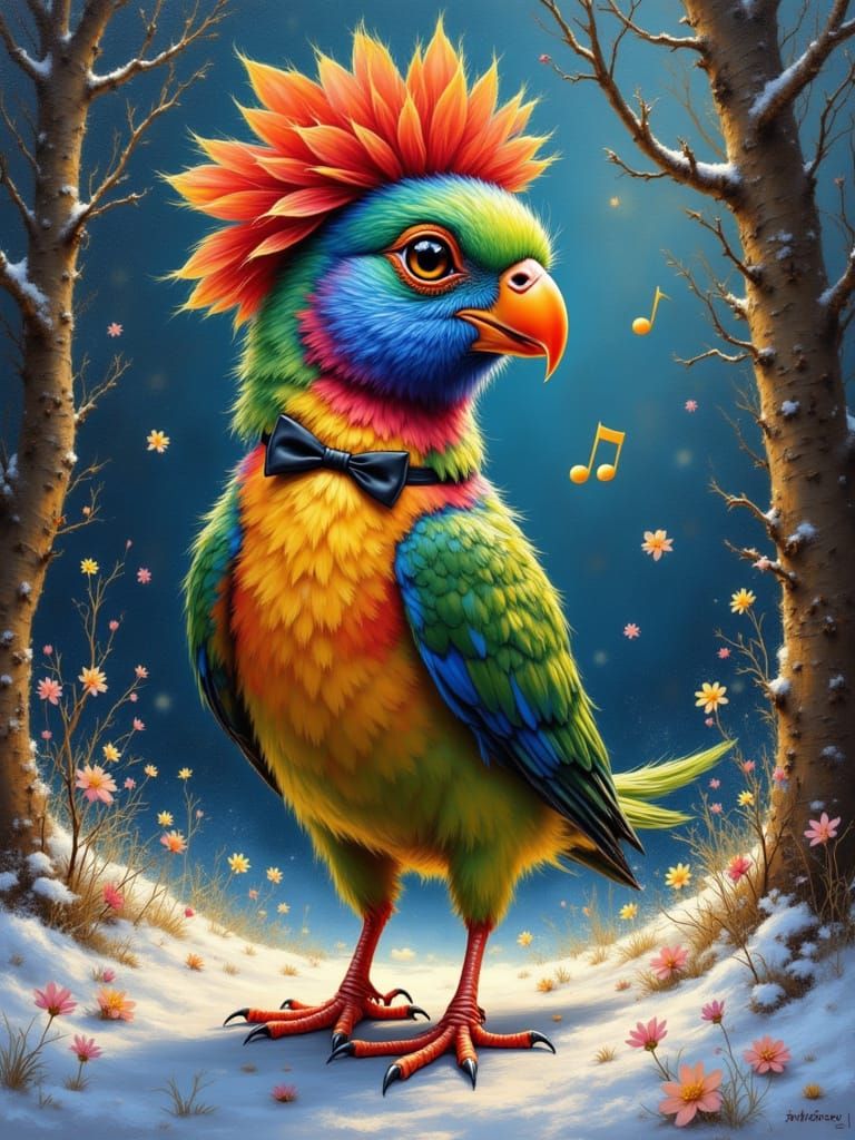 Whimsical Fantasy Portrait in Dreamlike Colors