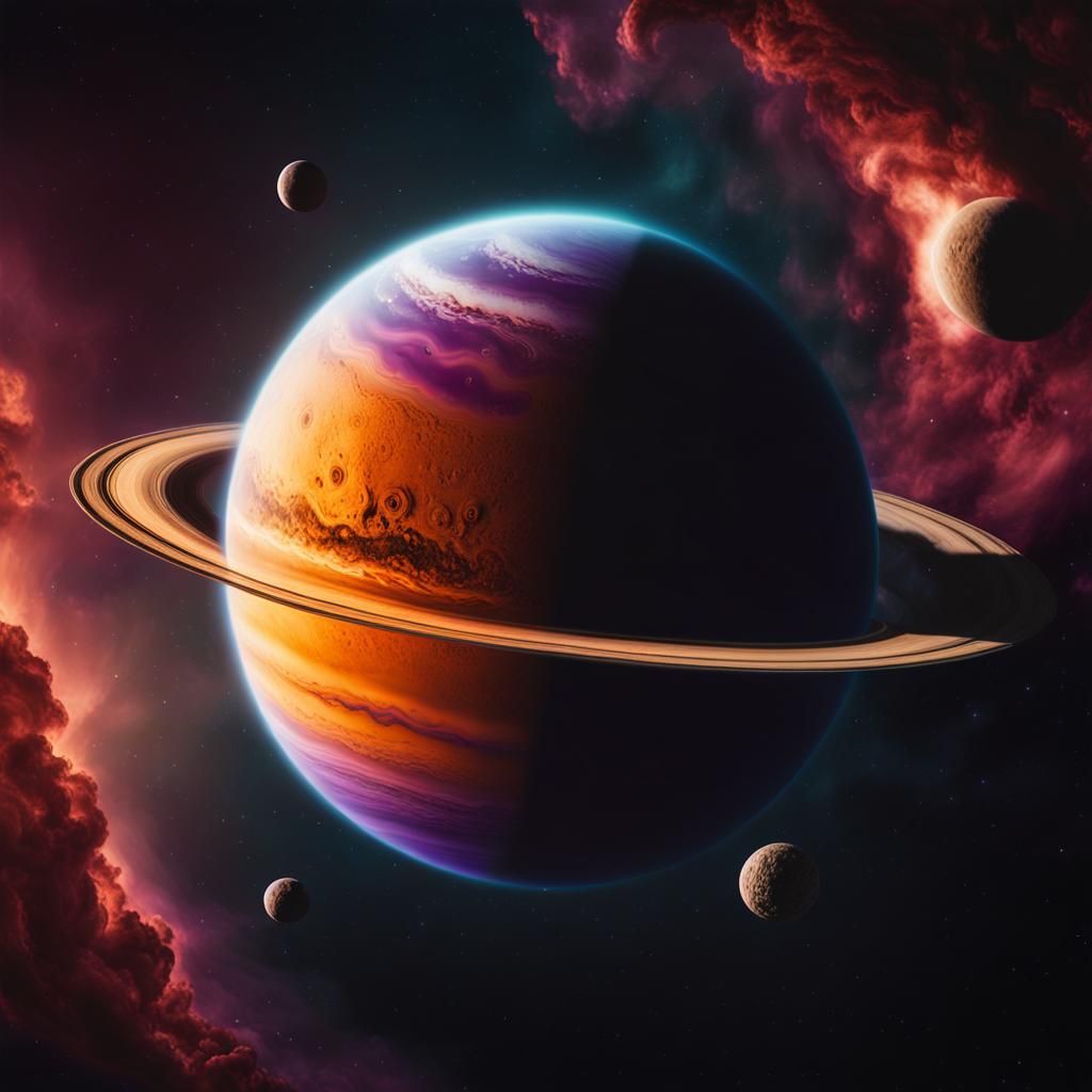 Epic Cinematic Gas Giant Planet in Hyper-Realistic 35mm Styl...