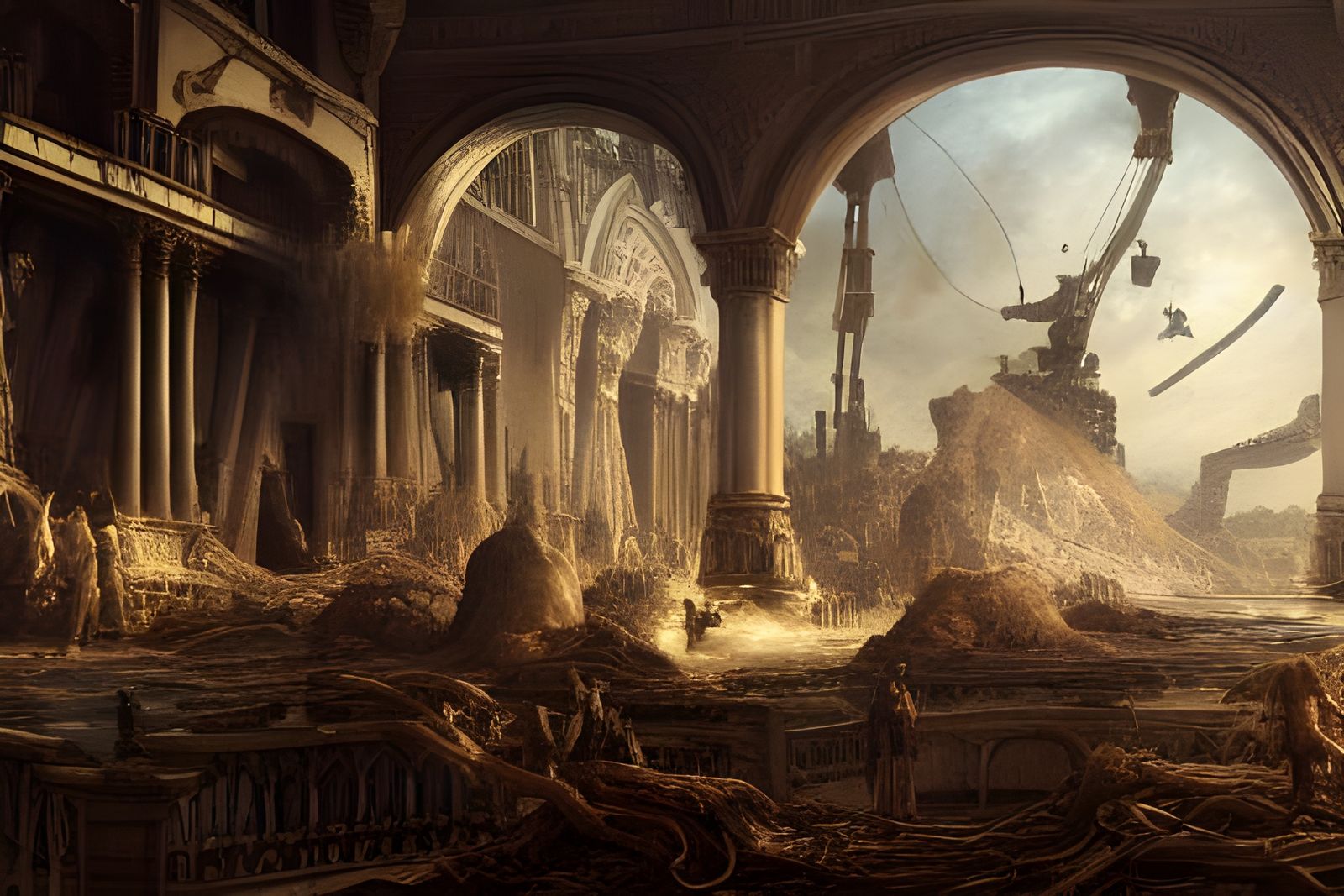 Epic Delacroix-Inspired Deconstruction of the Human Brain