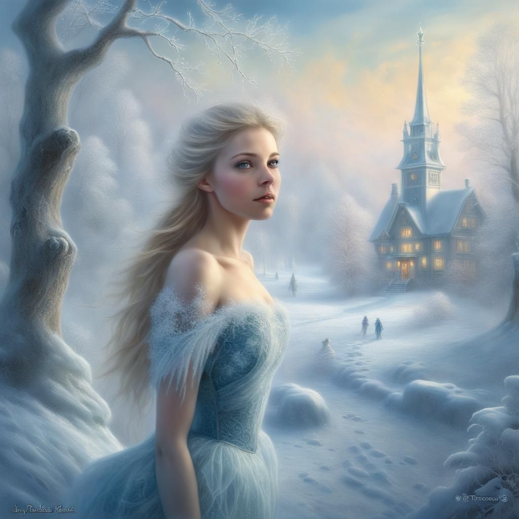 Ethereal Frost Goddess of Scandinavian Myth