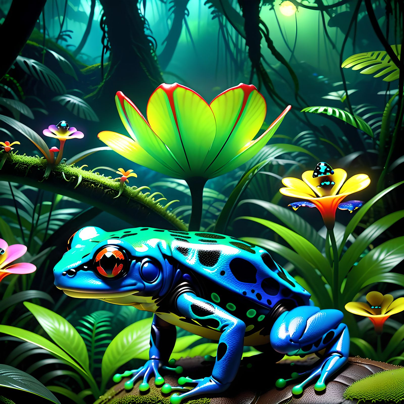 Ethereal Pandora Rainforest in Hyper-Maximalistic Style