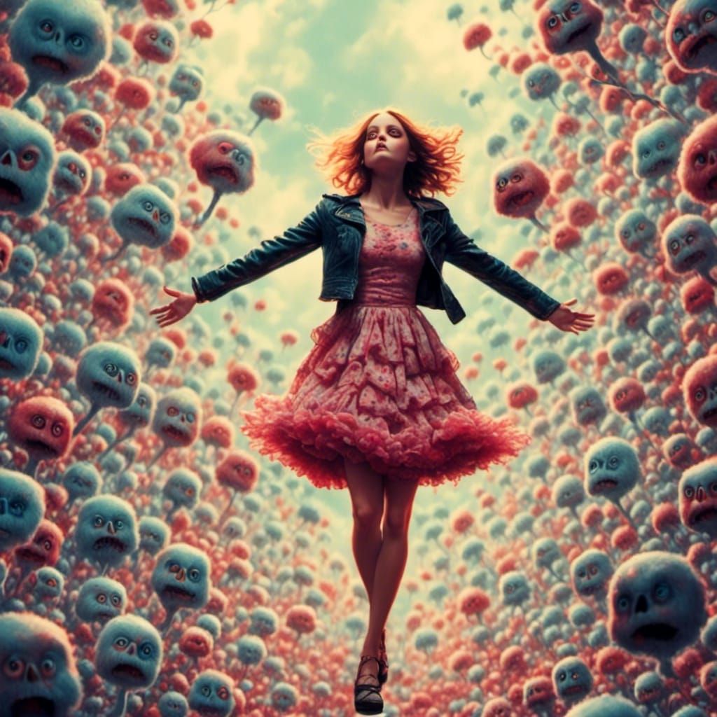 Surreal Hyperrealistic Animal Scene in Fantasy Setting