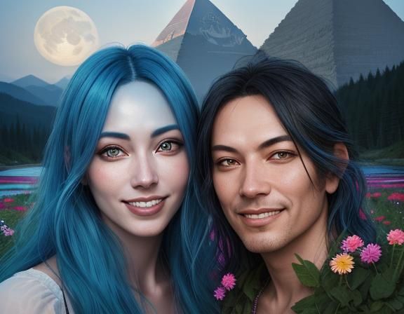 Radiant Goddess in a Vibrant Forest Aesthetic