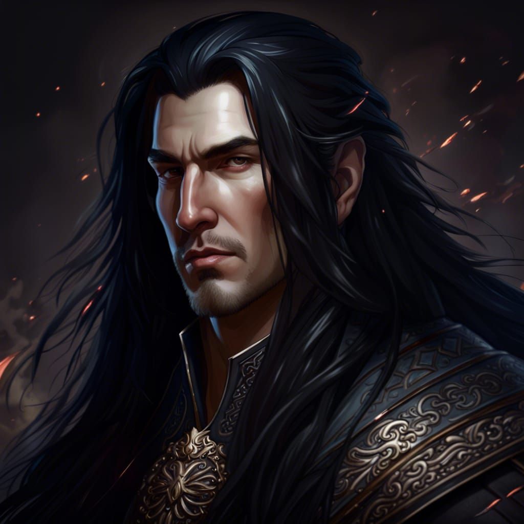 Regal Noble Lord in Dark Fantasy Portrait