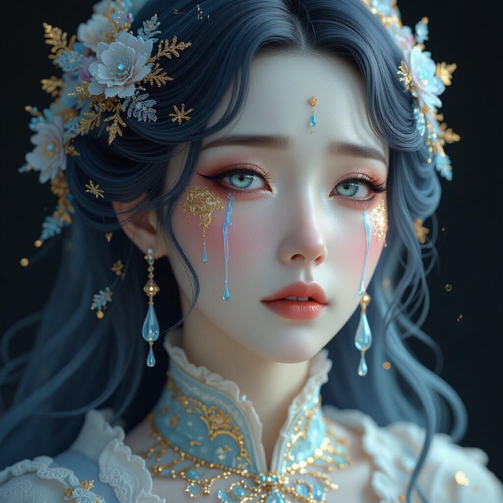 Celestial Being Weeping Fractal Universes