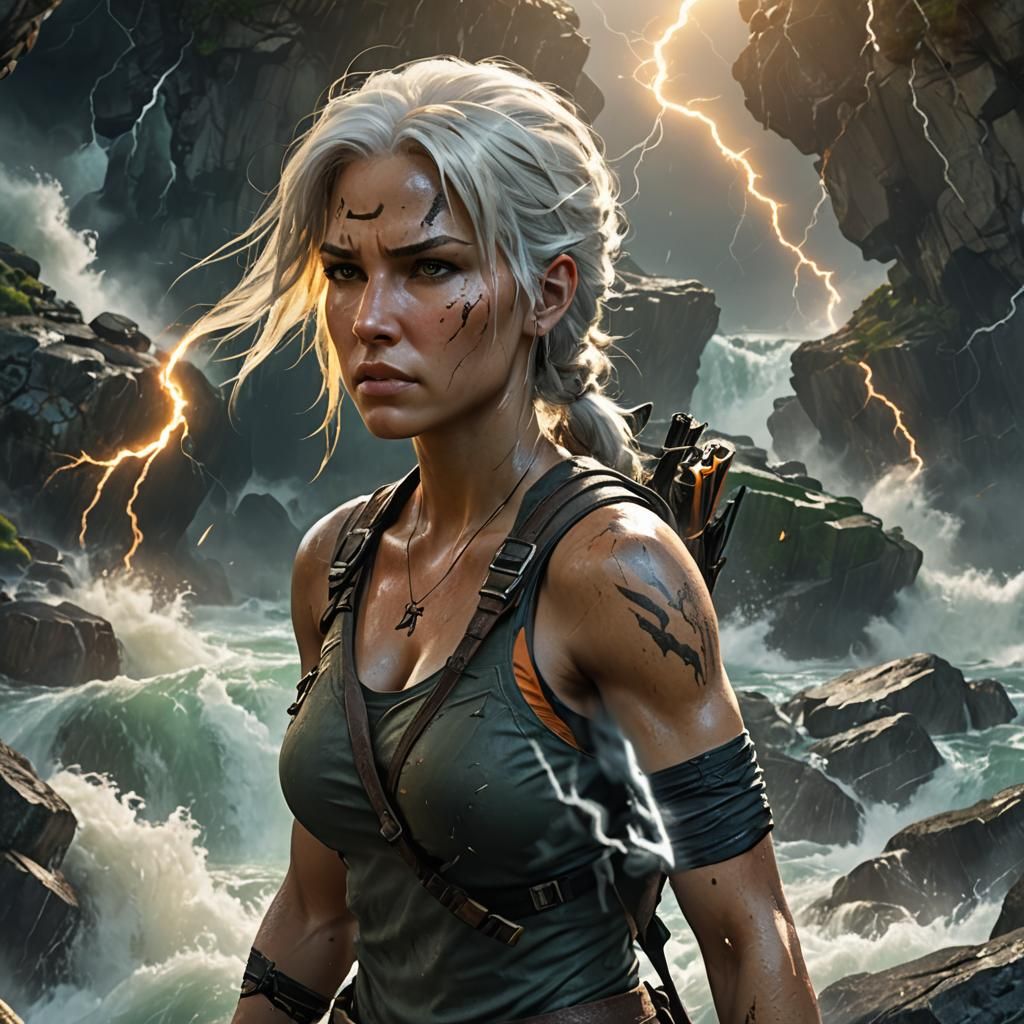 Layara Croft, like her mother Lara, hails from the Stormborn bloodline, which endows her with an electrifying persona.