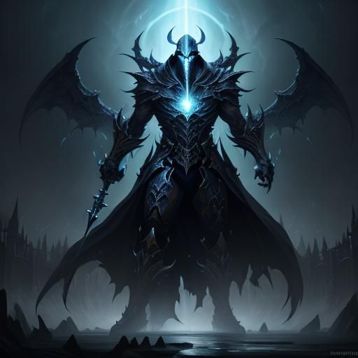 Powerful White Reaper Guardian in Splendid Fantasy Landscape