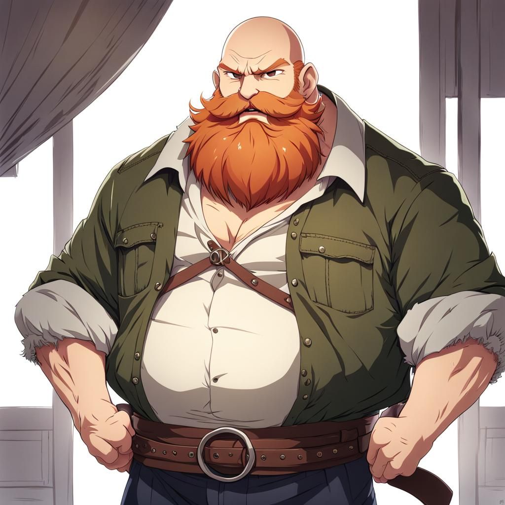 Ginger Dwarf in Anime Style