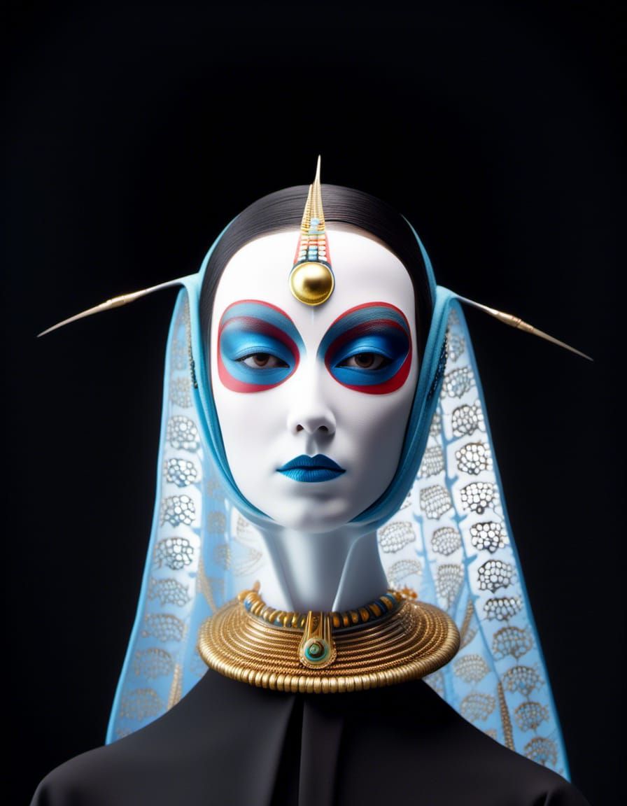 Serene Alien Portraits: Bizarre Surrealist Art