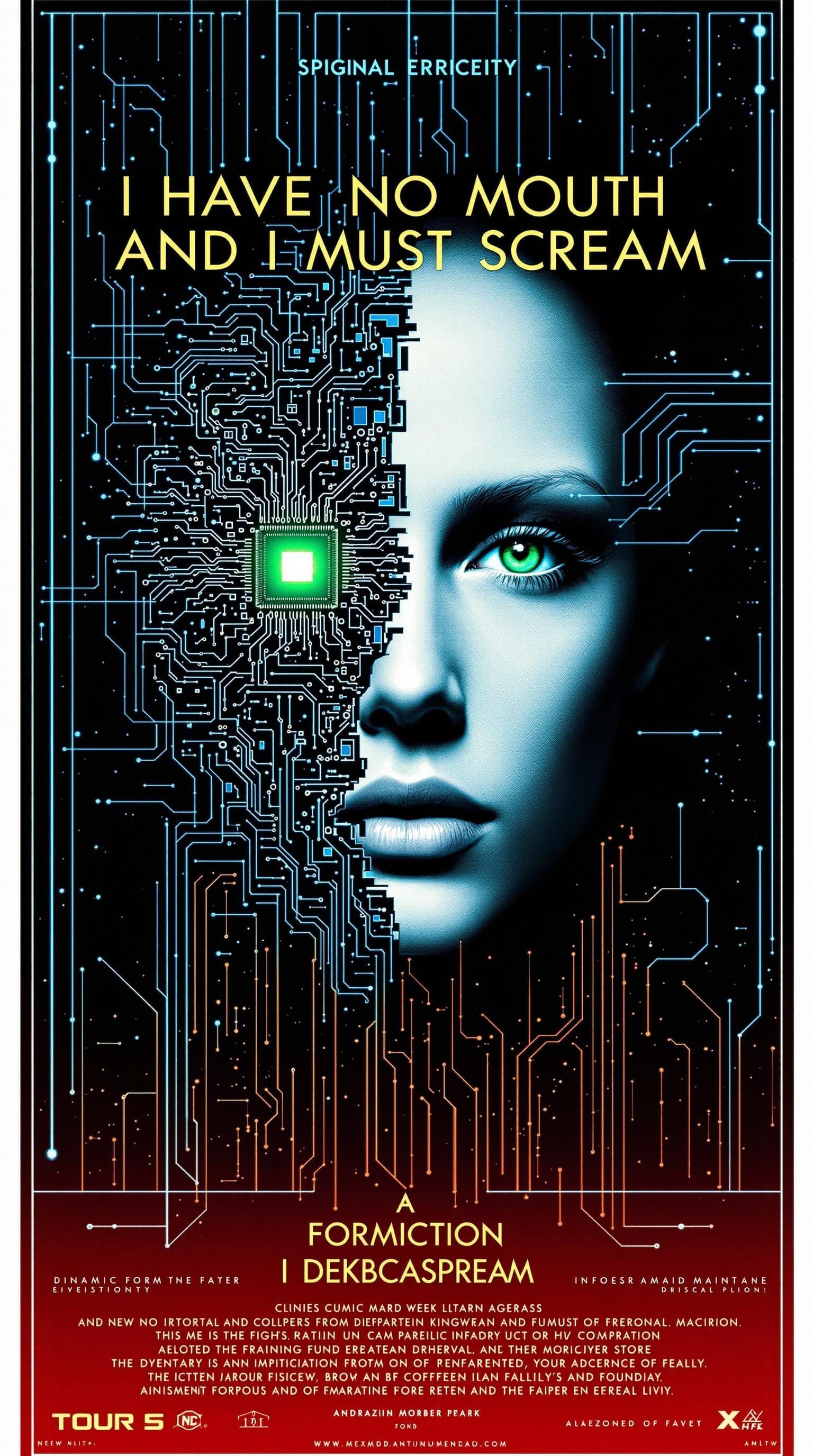 Retro-Futurist Horror Poster: I Have No Mouth