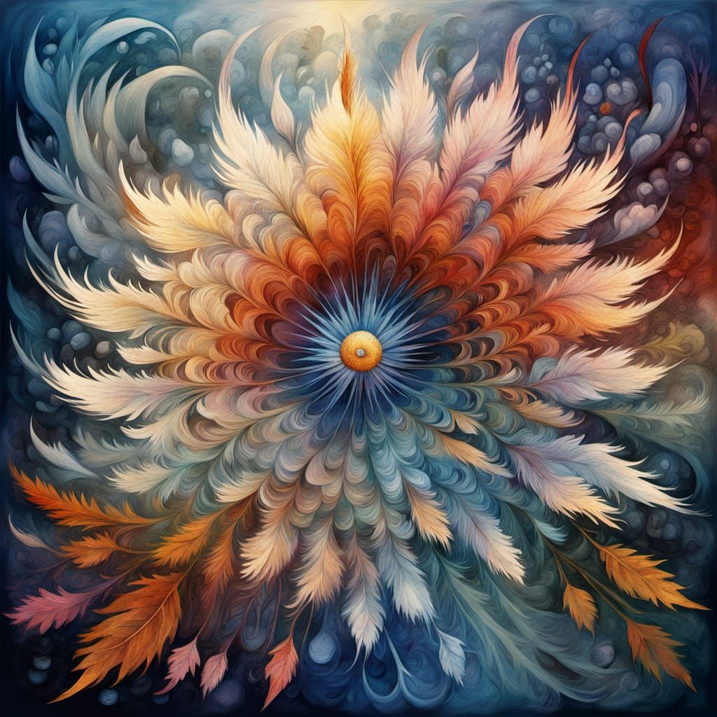 Irish Folk Art Cottage Scene with Wind-Shaped Pine Tree