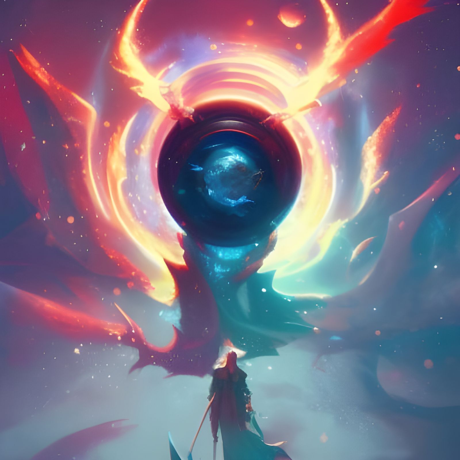 Epic Dark Fantasy Realm in Vibrant Colors