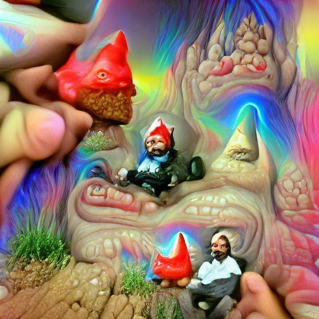 Fantastical Gnomes Indulge in Psychedelic Fungus