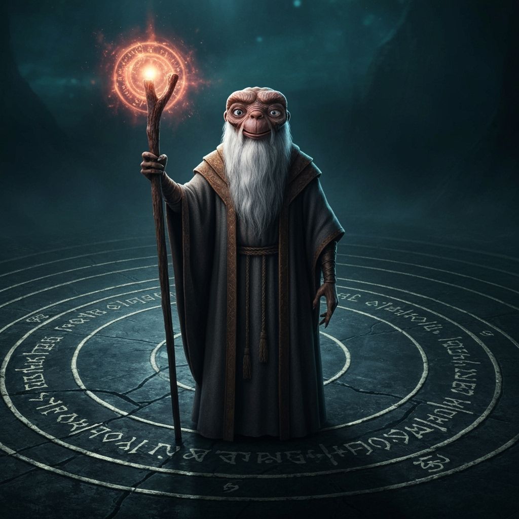 Mythical Cleric Casting Spell on Alien Plane