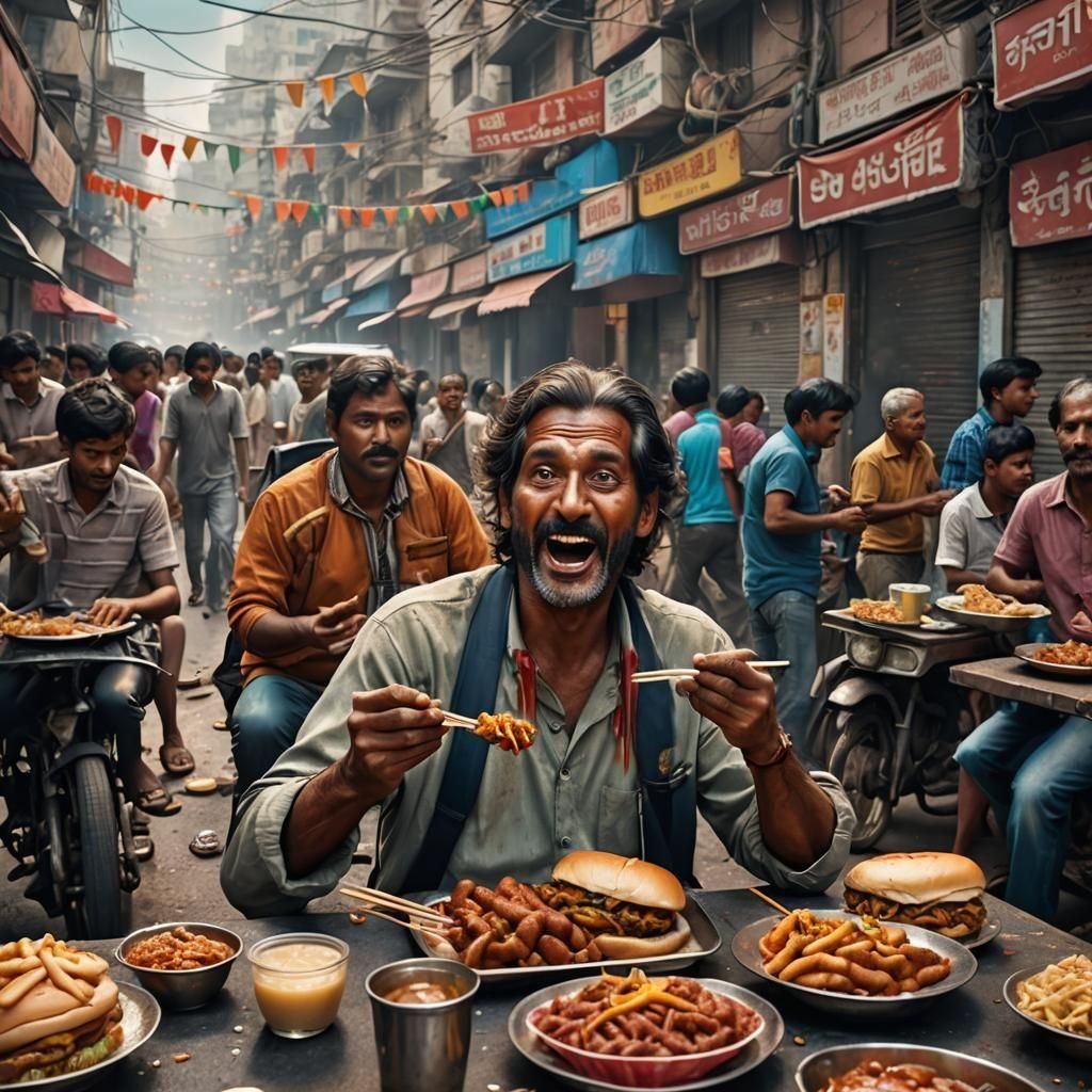 Eccentric Street Food Scene in Indian Urban Fantasy